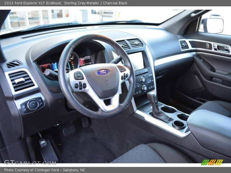 Sterling Gray Metallic / Charcoal Black 2013 Ford Explorer XLT EcoBoost