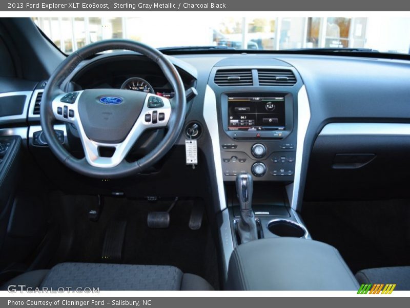 Sterling Gray Metallic / Charcoal Black 2013 Ford Explorer XLT EcoBoost