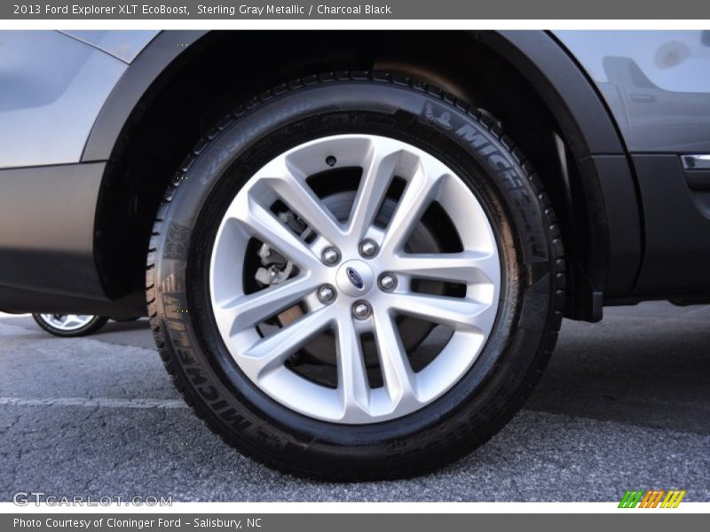 Sterling Gray Metallic / Charcoal Black 2013 Ford Explorer XLT EcoBoost