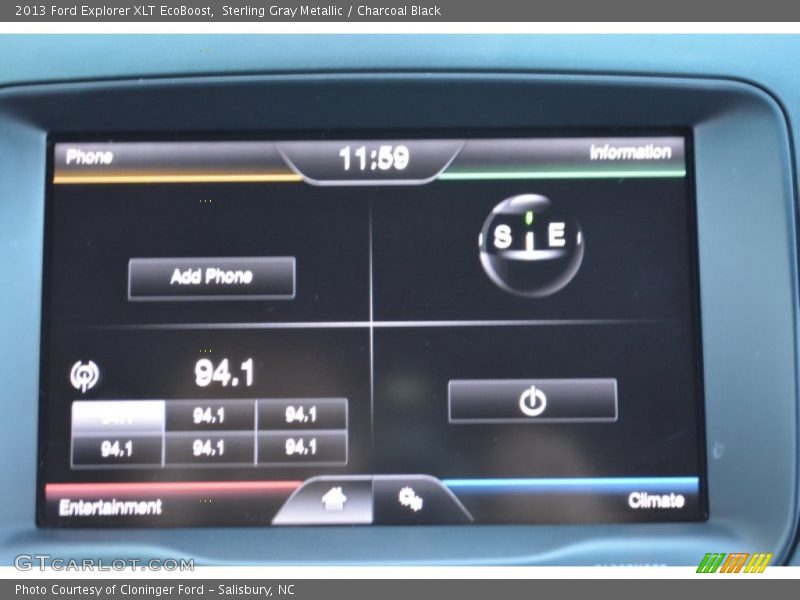 Sterling Gray Metallic / Charcoal Black 2013 Ford Explorer XLT EcoBoost