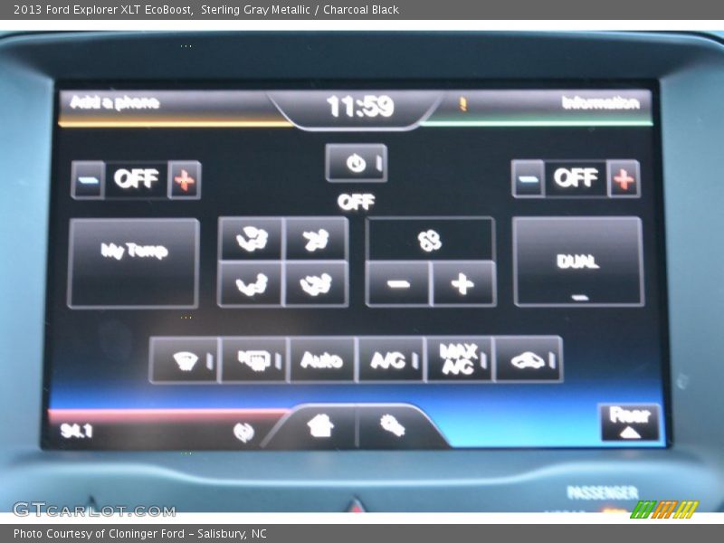 Sterling Gray Metallic / Charcoal Black 2013 Ford Explorer XLT EcoBoost