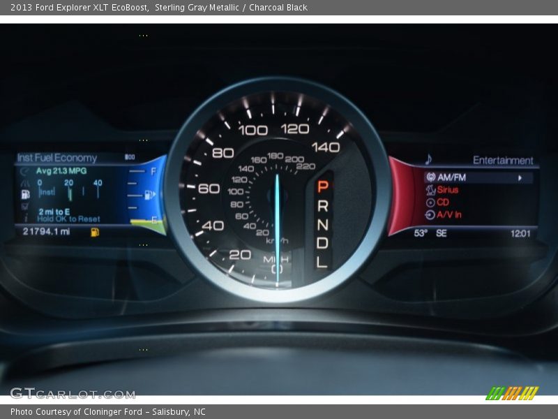 Sterling Gray Metallic / Charcoal Black 2013 Ford Explorer XLT EcoBoost