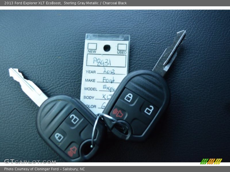 Sterling Gray Metallic / Charcoal Black 2013 Ford Explorer XLT EcoBoost