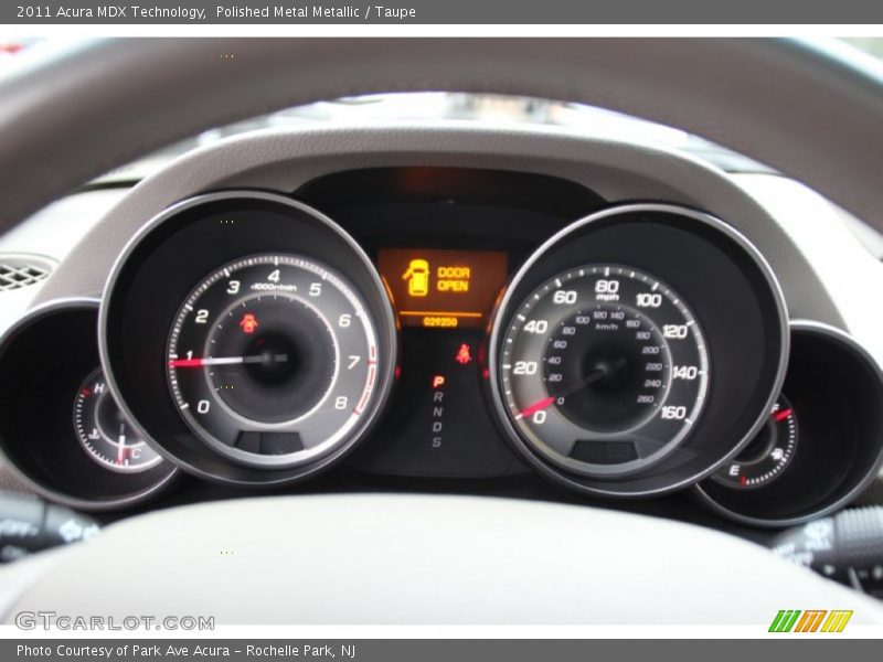 Polished Metal Metallic / Taupe 2011 Acura MDX Technology