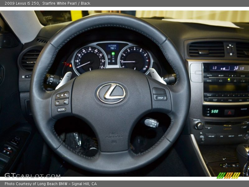 Starfire White Pearl / Black 2009 Lexus IS 250