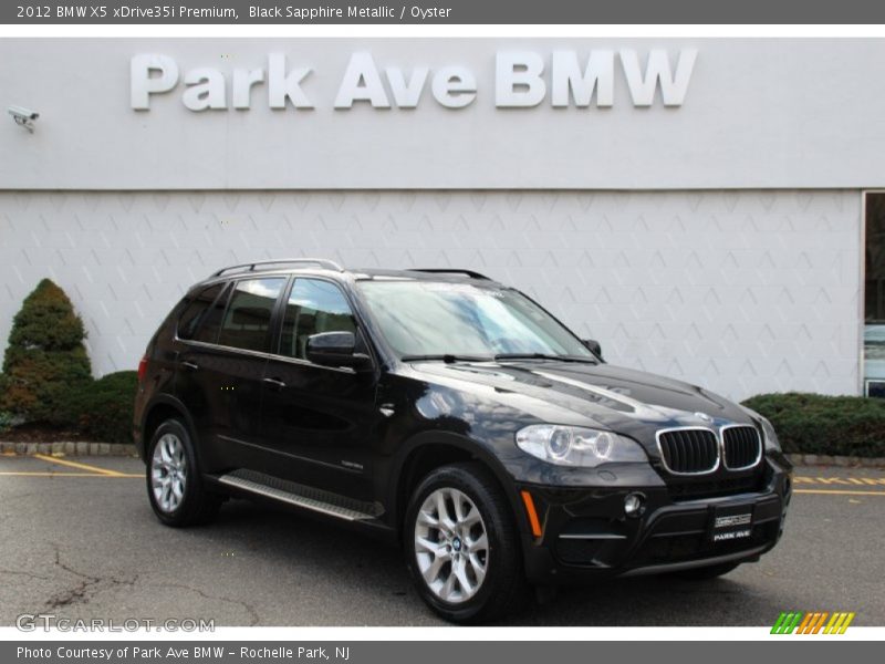 Black Sapphire Metallic / Oyster 2012 BMW X5 xDrive35i Premium