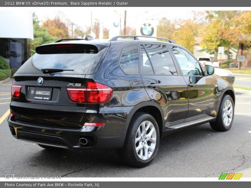 Black Sapphire Metallic / Oyster 2012 BMW X5 xDrive35i Premium