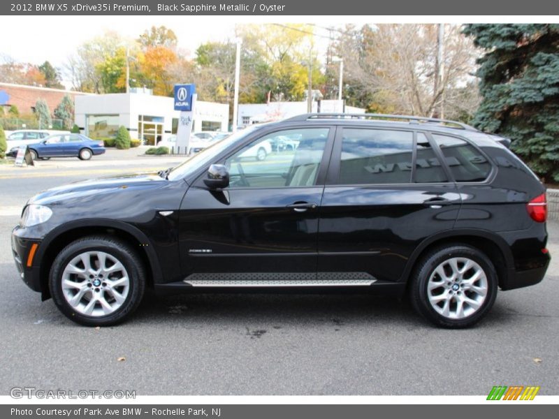 Black Sapphire Metallic / Oyster 2012 BMW X5 xDrive35i Premium