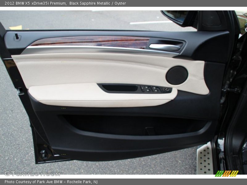 Black Sapphire Metallic / Oyster 2012 BMW X5 xDrive35i Premium