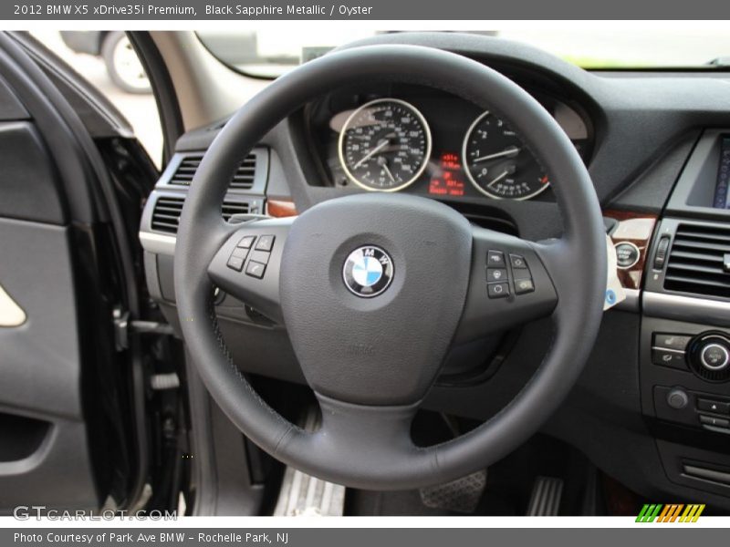 Black Sapphire Metallic / Oyster 2012 BMW X5 xDrive35i Premium