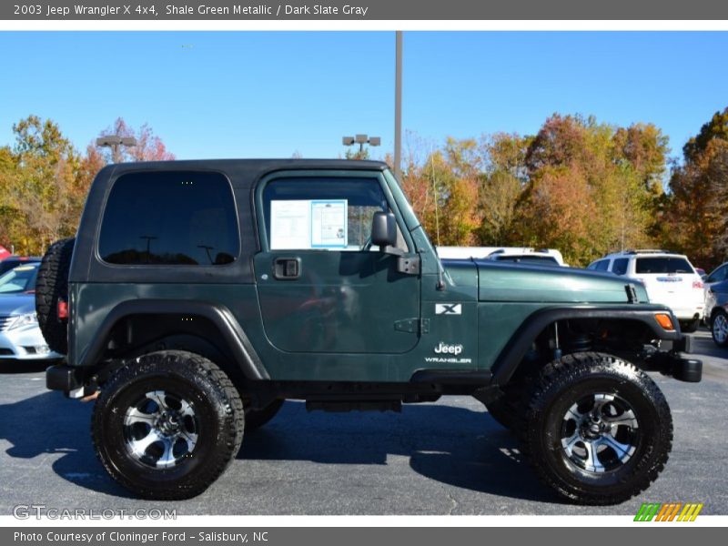 Shale Green Metallic / Dark Slate Gray 2003 Jeep Wrangler X 4x4