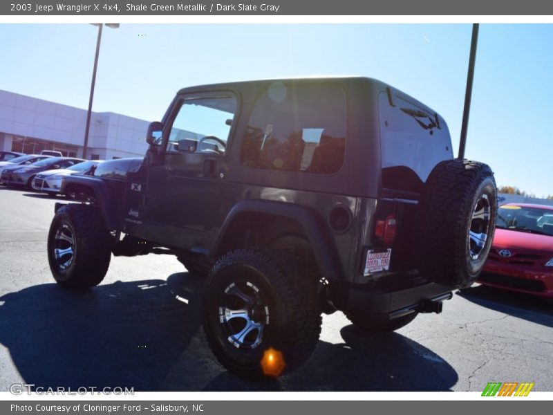 Shale Green Metallic / Dark Slate Gray 2003 Jeep Wrangler X 4x4