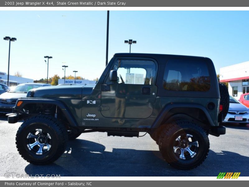 Shale Green Metallic / Dark Slate Gray 2003 Jeep Wrangler X 4x4