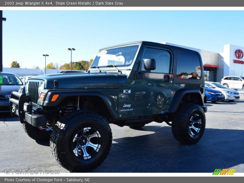 Shale Green Metallic / Dark Slate Gray 2003 Jeep Wrangler X 4x4