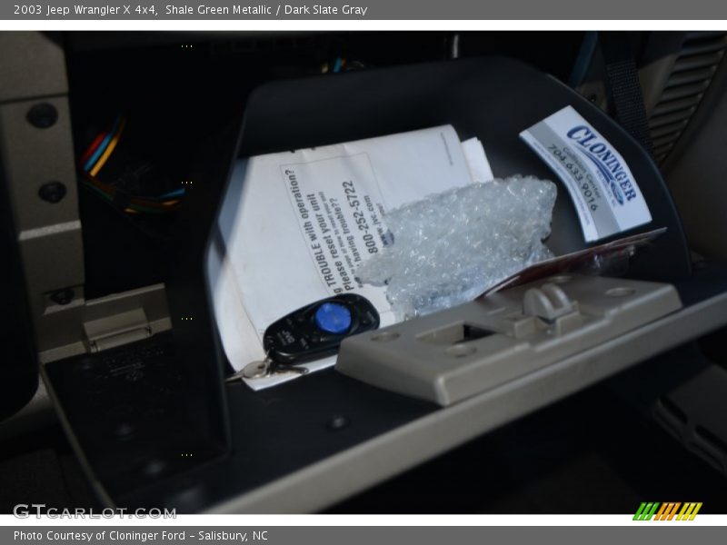 Shale Green Metallic / Dark Slate Gray 2003 Jeep Wrangler X 4x4