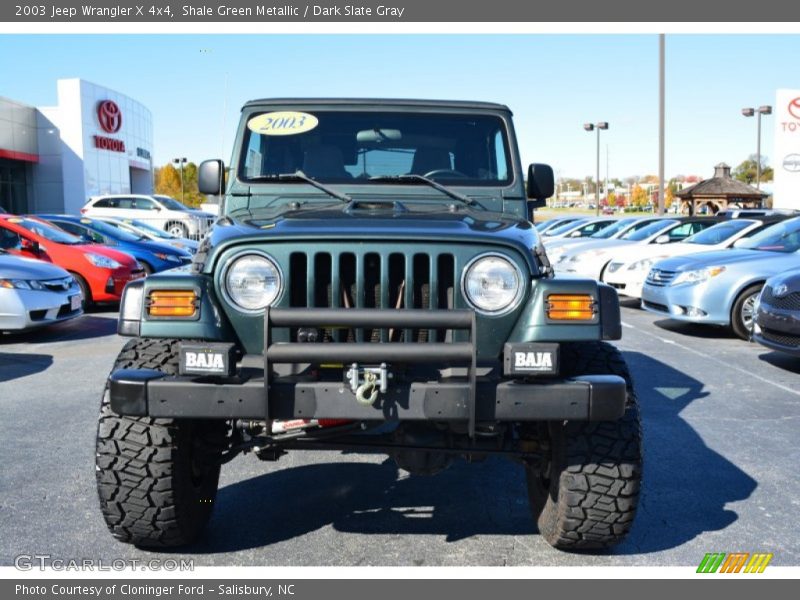 Shale Green Metallic / Dark Slate Gray 2003 Jeep Wrangler X 4x4
