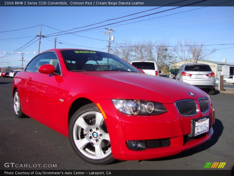 Crimson Red / Cream Beige Dakota Leather 2009 BMW 3 Series 328i Convertible