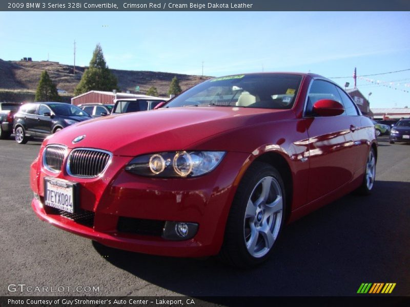 Crimson Red / Cream Beige Dakota Leather 2009 BMW 3 Series 328i Convertible