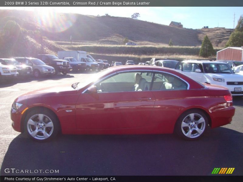 Crimson Red / Cream Beige Dakota Leather 2009 BMW 3 Series 328i Convertible