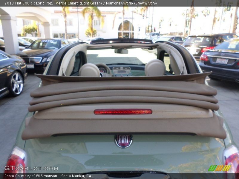 Verde Chiaro (Light Green) / Marrone/Avorio (Brown/Ivory) 2013 Fiat 500 c cabrio Pop
