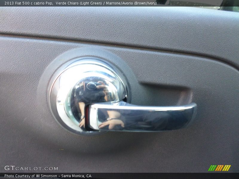 Verde Chiaro (Light Green) / Marrone/Avorio (Brown/Ivory) 2013 Fiat 500 c cabrio Pop