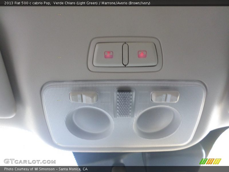 Verde Chiaro (Light Green) / Marrone/Avorio (Brown/Ivory) 2013 Fiat 500 c cabrio Pop
