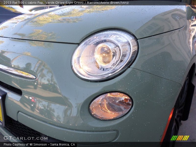 Verde Chiaro (Light Green) / Marrone/Avorio (Brown/Ivory) 2013 Fiat 500 c cabrio Pop