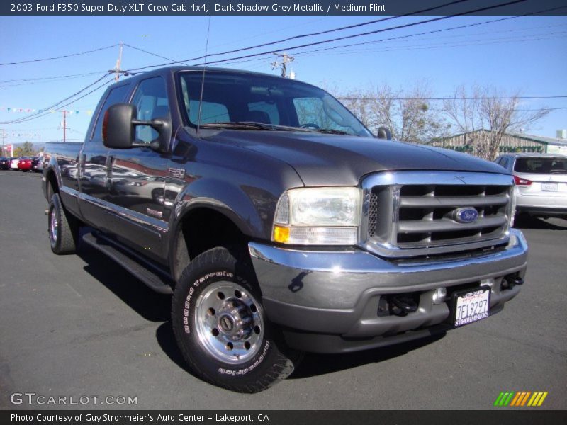 Dark Shadow Grey Metallic / Medium Flint 2003 Ford F350 Super Duty XLT Crew Cab 4x4