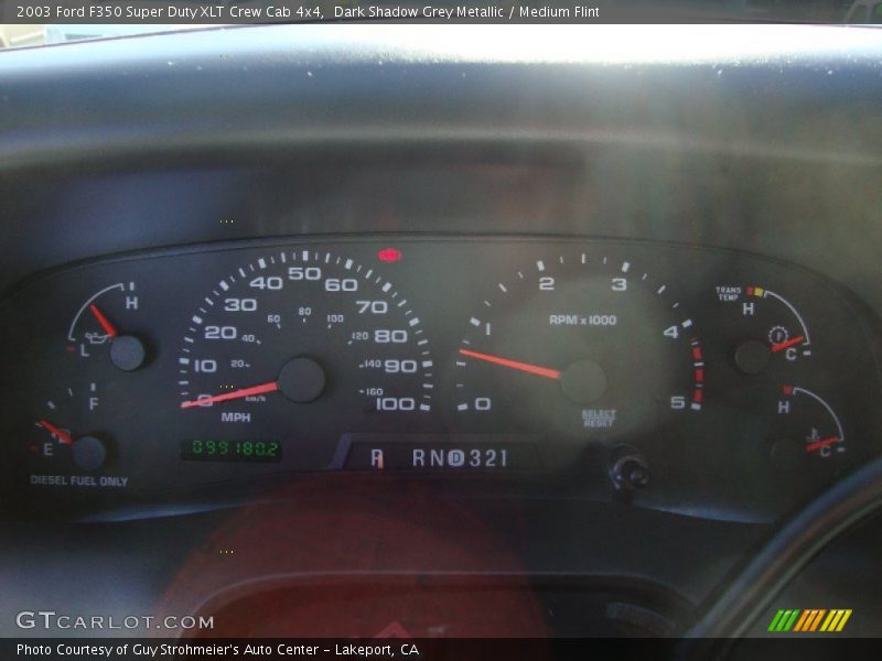 Dark Shadow Grey Metallic / Medium Flint 2003 Ford F350 Super Duty XLT Crew Cab 4x4