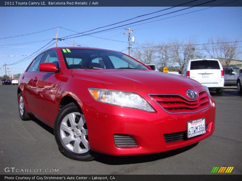 Barcelona Red Metallic / Ash 2011 Toyota Camry LE