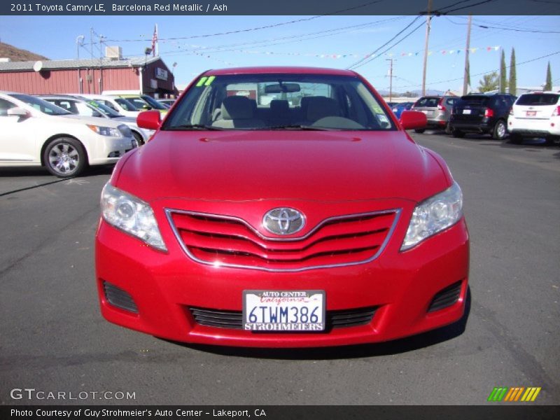 Barcelona Red Metallic / Ash 2011 Toyota Camry LE