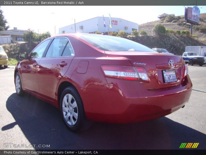 Barcelona Red Metallic / Ash 2011 Toyota Camry LE
