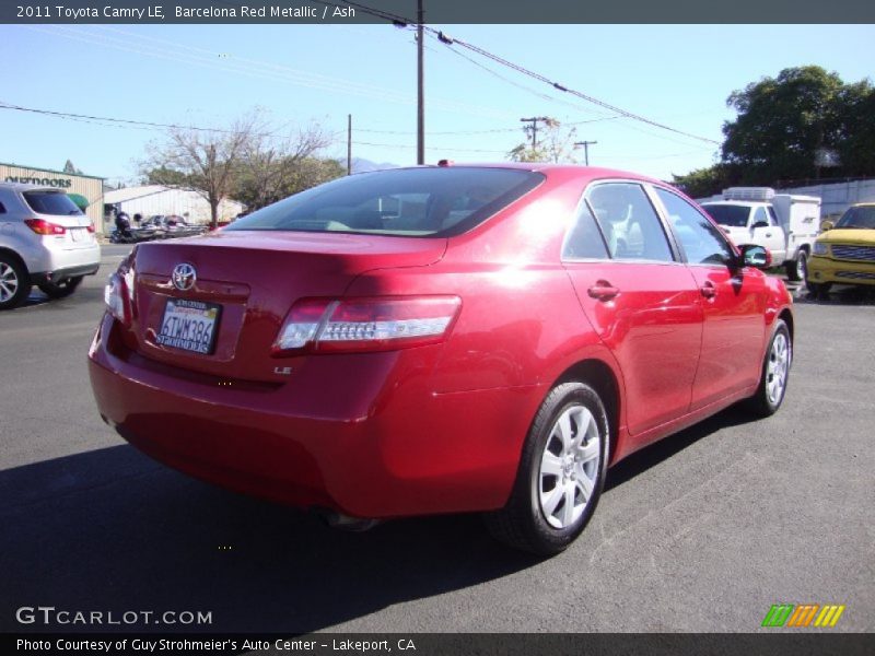 Barcelona Red Metallic / Ash 2011 Toyota Camry LE