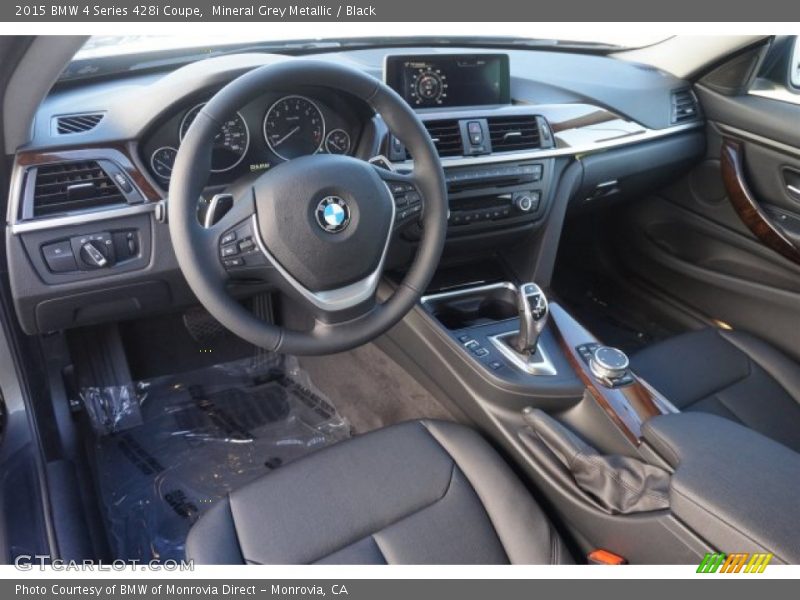 Mineral Grey Metallic / Black 2015 BMW 4 Series 428i Coupe