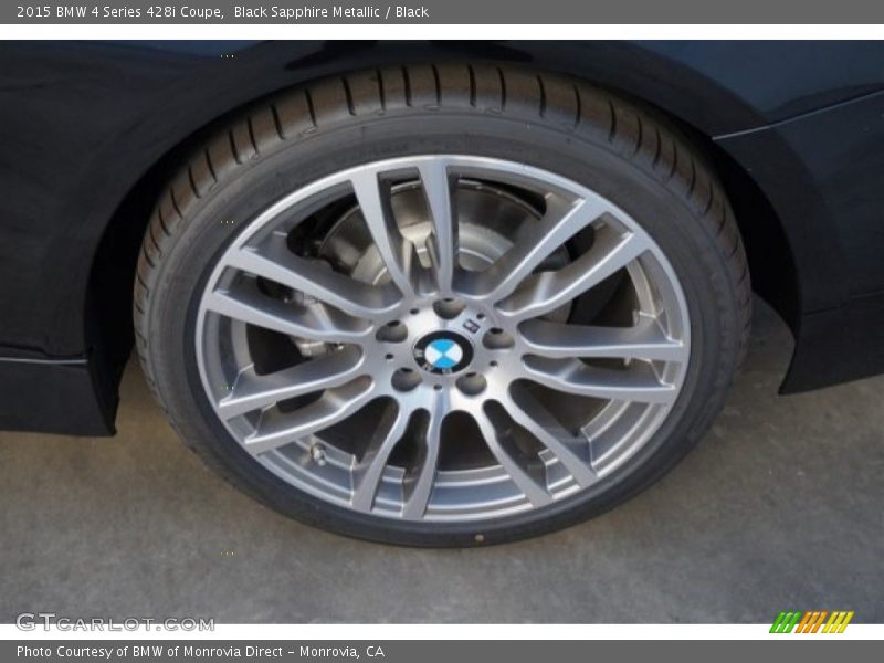 Black Sapphire Metallic / Black 2015 BMW 4 Series 428i Coupe