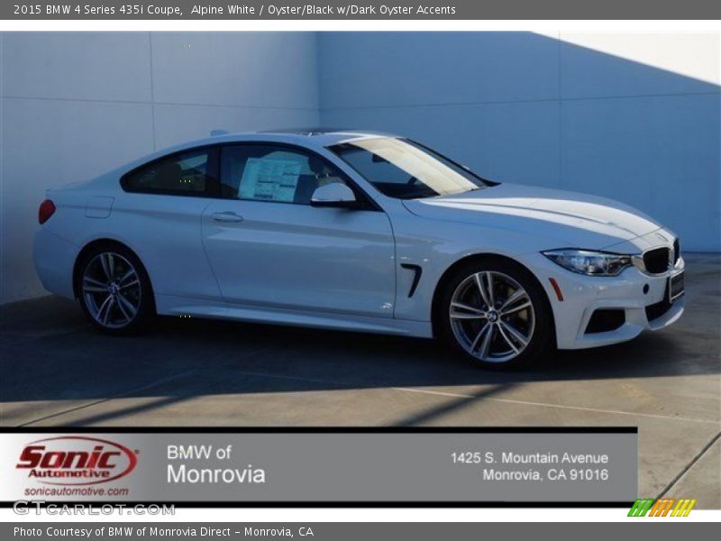 Alpine White / Oyster/Black w/Dark Oyster Accents 2015 BMW 4 Series 435i Coupe