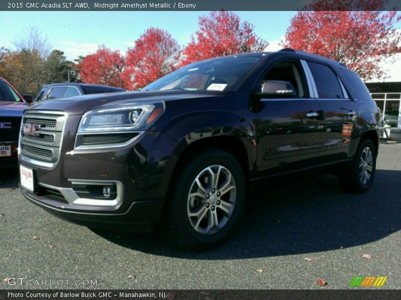 Midnight Amethyst Metallic / Ebony 2015 GMC Acadia SLT AWD