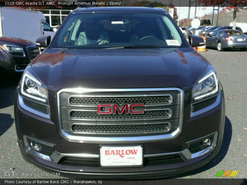Midnight Amethyst Metallic / Ebony 2015 GMC Acadia SLT AWD