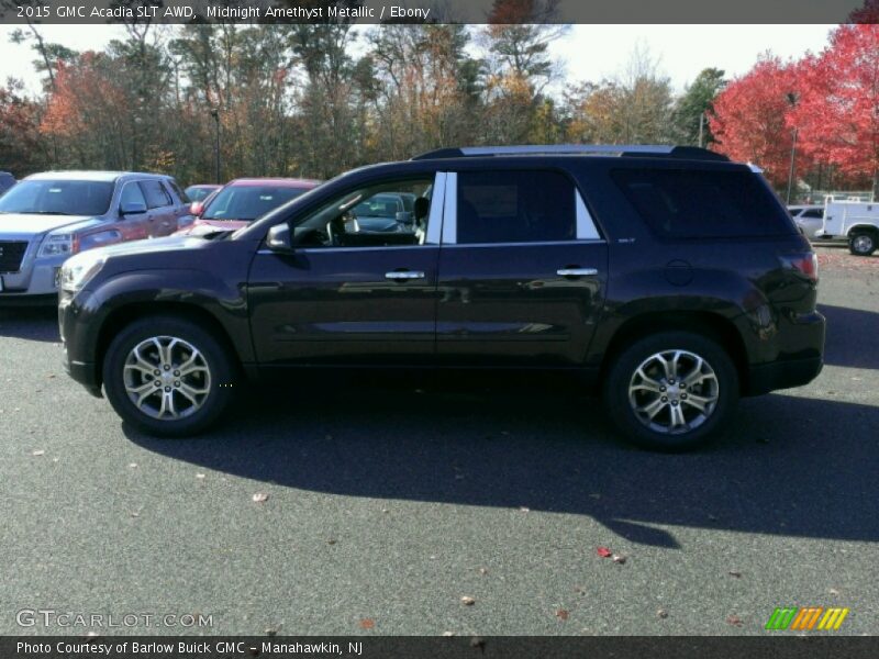 Midnight Amethyst Metallic / Ebony 2015 GMC Acadia SLT AWD