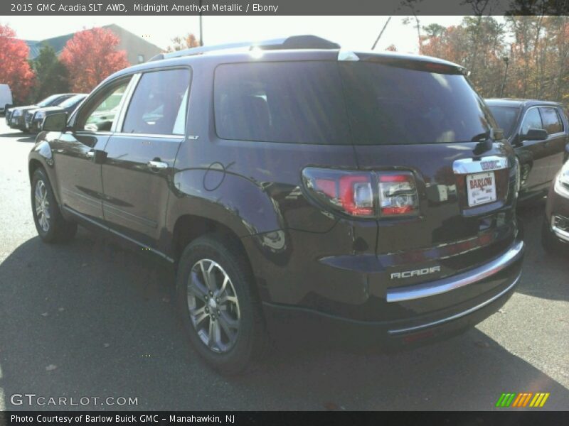 Midnight Amethyst Metallic / Ebony 2015 GMC Acadia SLT AWD