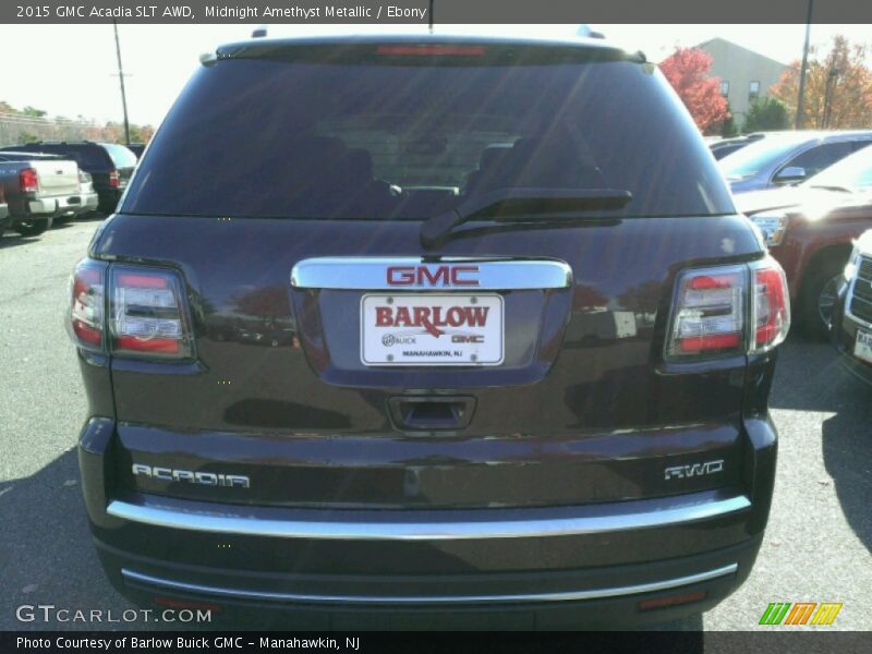 Midnight Amethyst Metallic / Ebony 2015 GMC Acadia SLT AWD