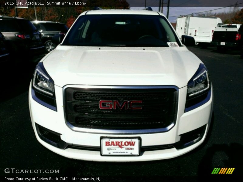 Summit White / Ebony 2015 GMC Acadia SLE