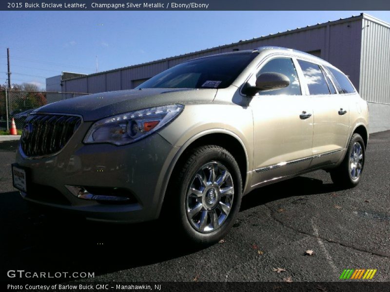 Champagne Silver Metallic / Ebony/Ebony 2015 Buick Enclave Leather