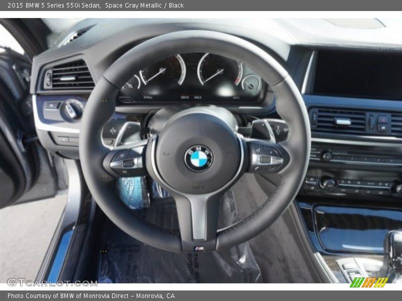 Space Gray Metallic / Black 2015 BMW 5 Series 550i Sedan