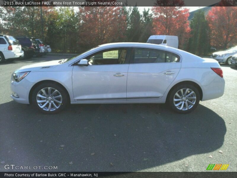 White Frost Tricoat / Light Neutral/Cocoa 2015 Buick LaCrosse FWD