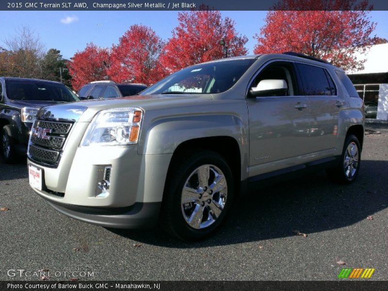 Champagne Silver Metallic / Jet Black 2015 GMC Terrain SLT AWD