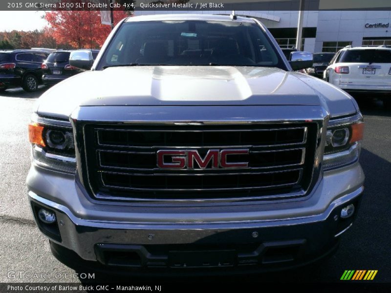 Quicksilver Metallic / Jet Black 2015 GMC Sierra 1500 SLT Double Cab 4x4