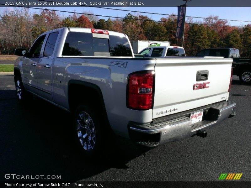 Quicksilver Metallic / Jet Black 2015 GMC Sierra 1500 SLT Double Cab 4x4