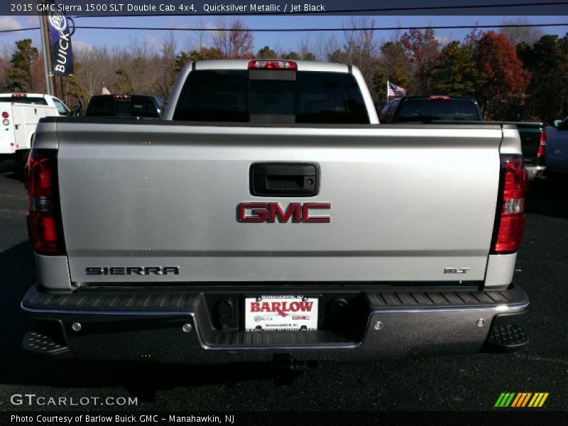Quicksilver Metallic / Jet Black 2015 GMC Sierra 1500 SLT Double Cab 4x4