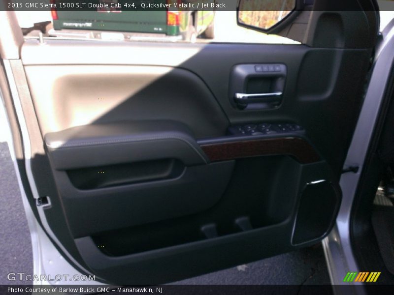 Quicksilver Metallic / Jet Black 2015 GMC Sierra 1500 SLT Double Cab 4x4